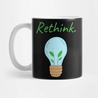 Rethink -plant lightbulb design Mug